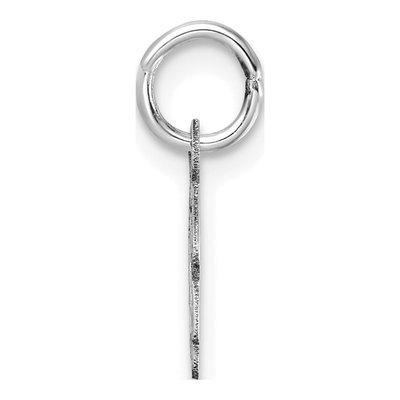 14K White Gold Letter D Pendant – view 3