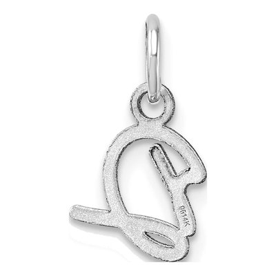 14K White Gold Letter D Pendant – view 4