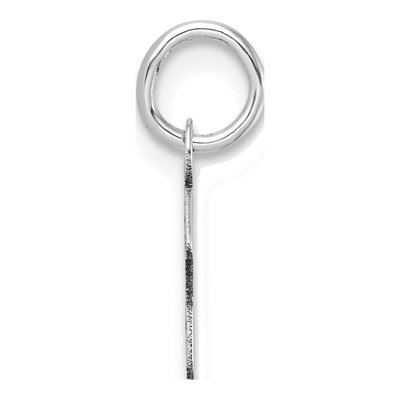 14K White Gold Letter F Pendant – view 3