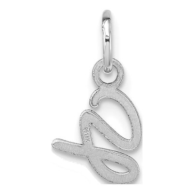 14K White Gold Initial G Charm Pendant – view 4