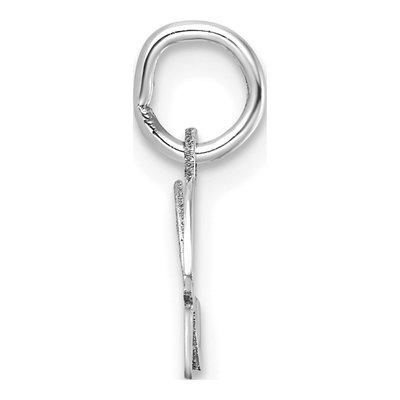 14K White Gold Letter H Pendant – view 3