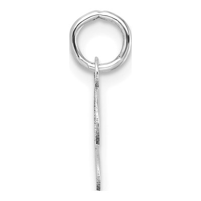 14K White Gold Letter J Pendant – view 3