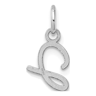14K White Gold Letter J Pendant – view 4