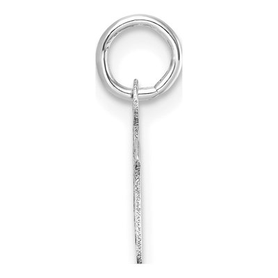 14K White Gold Letter M Pendant – view 3