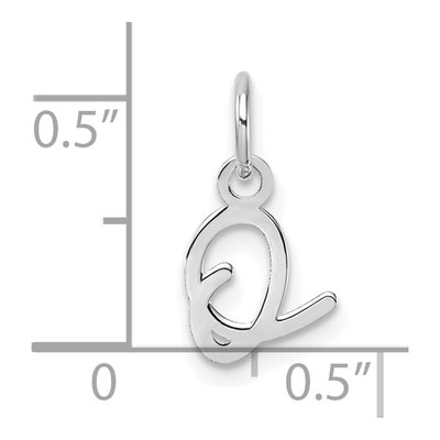 14K White Gold Letter O Pendant – view 5