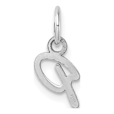 14K White Gold Letter P Pendant – view 4