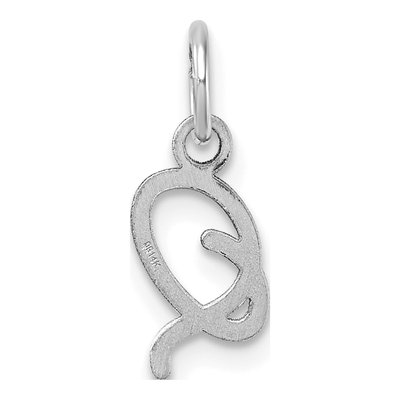 14K White Gold Letter Q Pendant – view 3