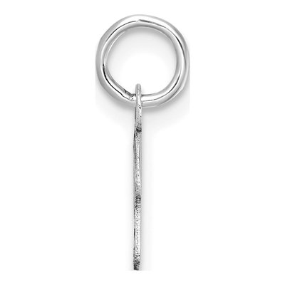 14K White Gold Letter R Pendant – view 3