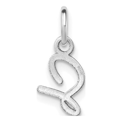 14K White Gold Letter S Pendant – view 4