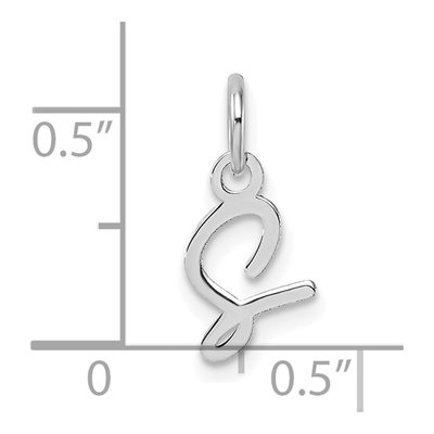 14K White Gold Letter S Pendant – view 5