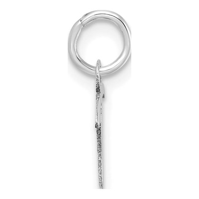 14K White Gold Letter T Pendant – view 3