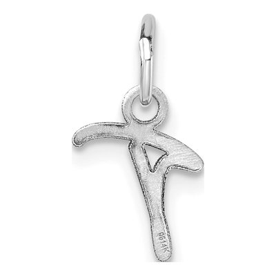 14K White Gold Letter T Pendant – view 4