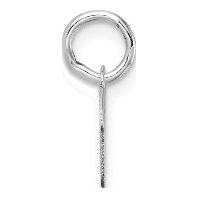 14K White Gold Letter V Pendant – view 2