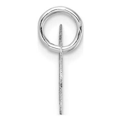 14K White Gold Letter W Pendant – view 3