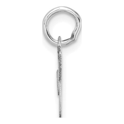 14K White Gold Letter X Pendant – view 2