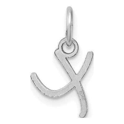 14K White Gold Letter X Pendant – view 3