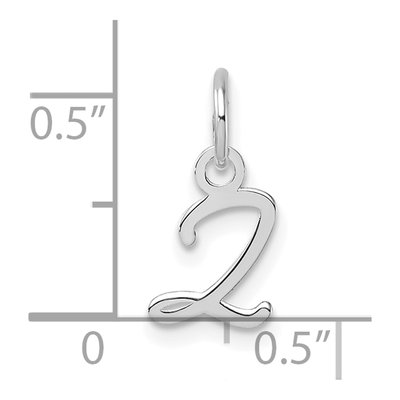 14K White Gold Letter Z Pendant – view 4
