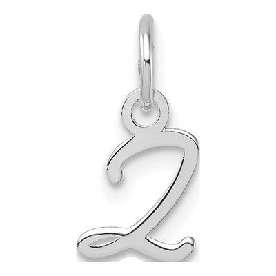 14K White Gold Letter Z Pendant