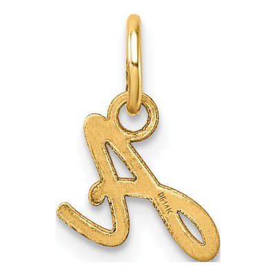 14K Yellow Gold Letter A Pendant – view 4