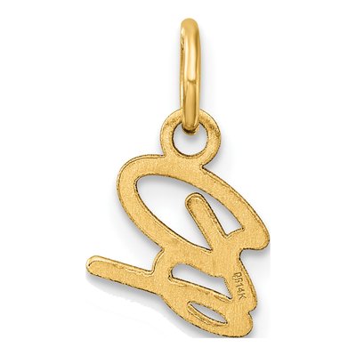 14K Yellow Gold Letter B Pendant – view 4