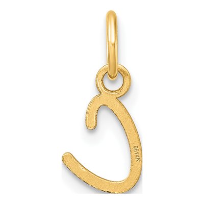 14K Yellow Gold Letter C Initial Charm – view 4