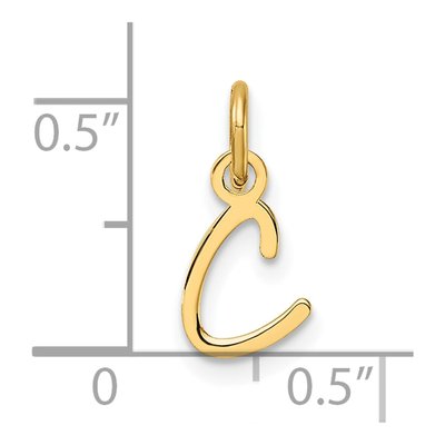 14K Yellow Gold Letter C Initial Charm – view 5