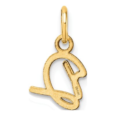 14K Yellow Gold Letter D Pendant – view 4