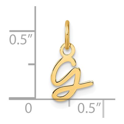 14K Yellow Gold Letter G Pendant – view 5
