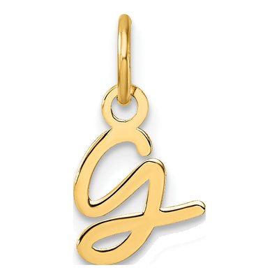 14K Yellow Gold Letter G Pendant