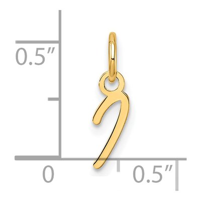 14K Yellow Gold Initial I Pendant – view 5