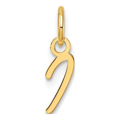 14K Yellow Gold Initial I Pendant