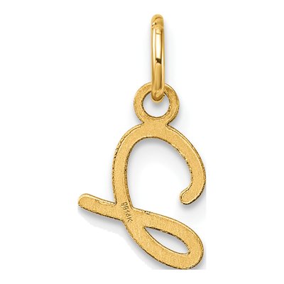 14K Yellow Gold Letter J Pendant – view 4