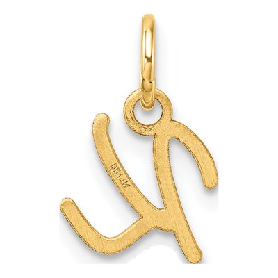 14K Yellow Gold Letter K Pendant – view 4