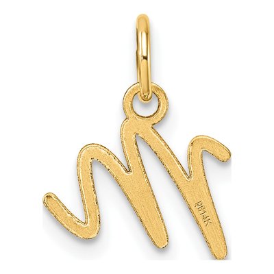 14K Yellow Gold Letter M Pendant – view 4