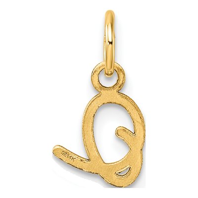 14K Yellow Gold Letter O Pendant – view 4