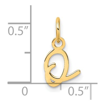 14K Yellow Gold Letter O Pendant – view 5