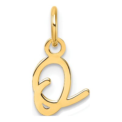 14K Yellow Gold Letter O Pendant