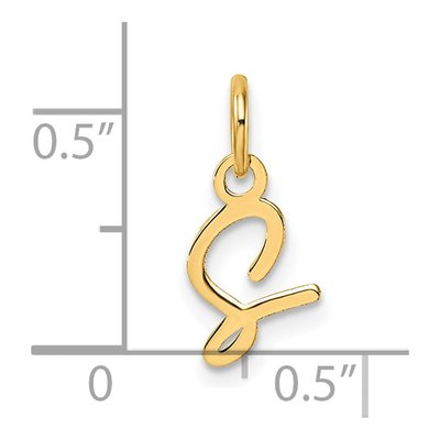 14K Yellow Gold Letter S Pendant – view 5