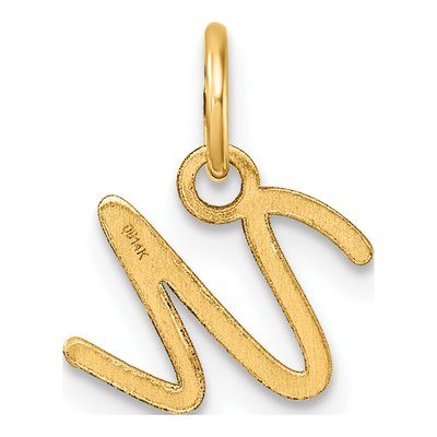 14K Yellow Gold Letter U Pendant – view 4