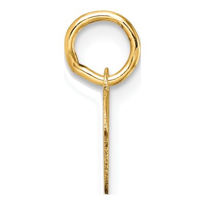 14K Yellow Gold Letter V Pendant – view 3