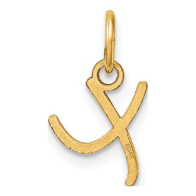 14K Yellow Gold Letter X Pendant – view 4