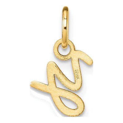 14K Yellow Gold Letter Y Pendant – view 4