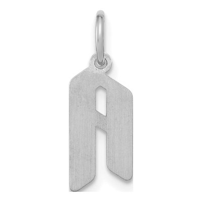 14K White Gold Epoxy Initial Charm – view 3