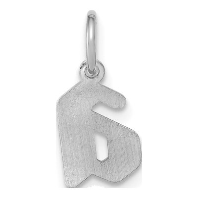 14K White Gold Epoxy Initial Charm – view 6