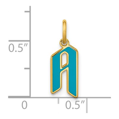 14K Yellow Gold Initial Charm – view 7