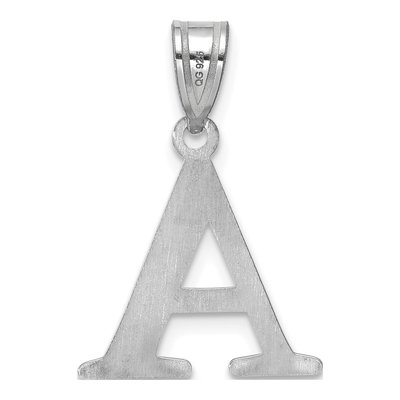 14K White Gold Epoxy Initial Pendant – view 3