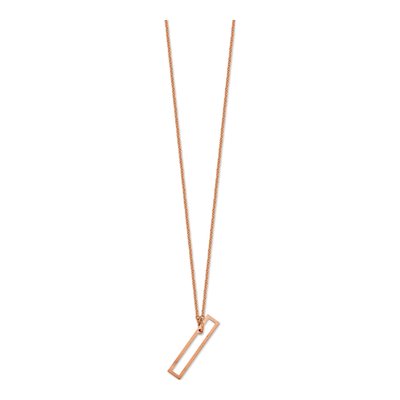 14K Rose Gold Sideways Initial I Necklace – view 2