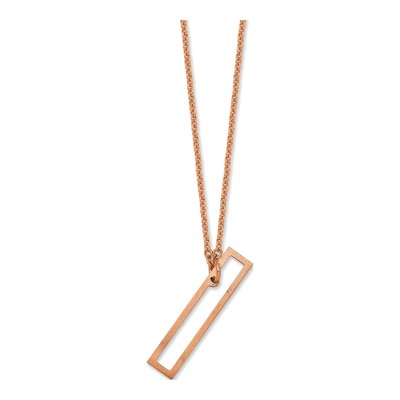 14K Rose Gold Sideways Initial I Necklace