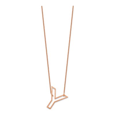 14K Rose Gold Sideways Initial Y Necklace – view 2