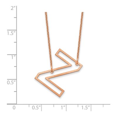 14K Rose Gold Sideways Initial Z Necklace – view 3